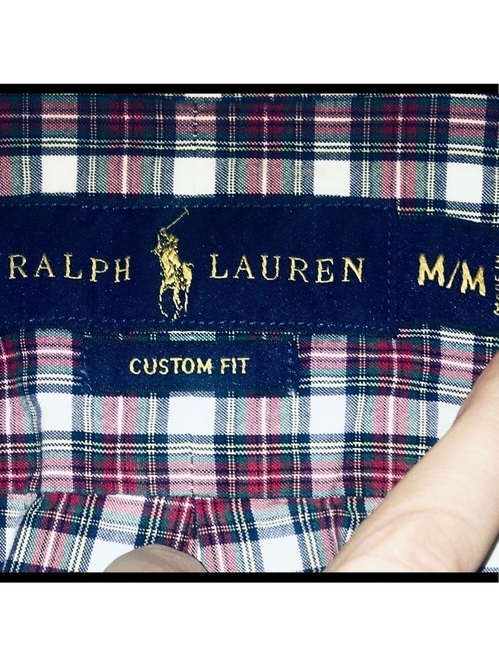 Ralph Lauren Men Red White Green Plaid Button Down - Picture 6 of 6